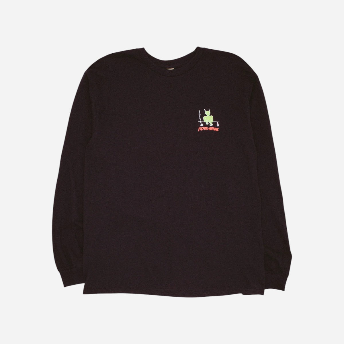 Fucking Awesome - Drunk And Sad Longsleeve Tee - Black