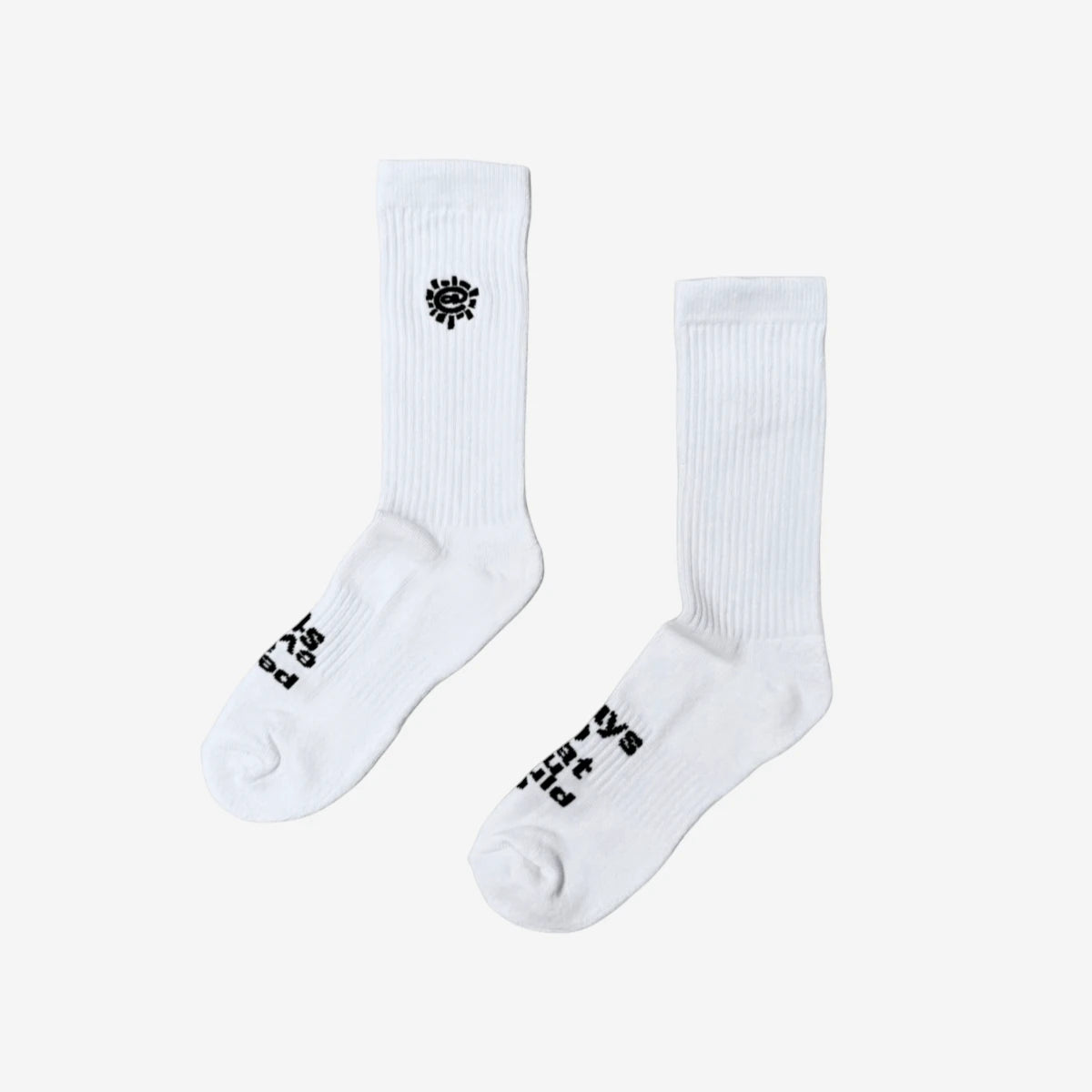 Always - Mini @ Sun Embroidered Socks - White