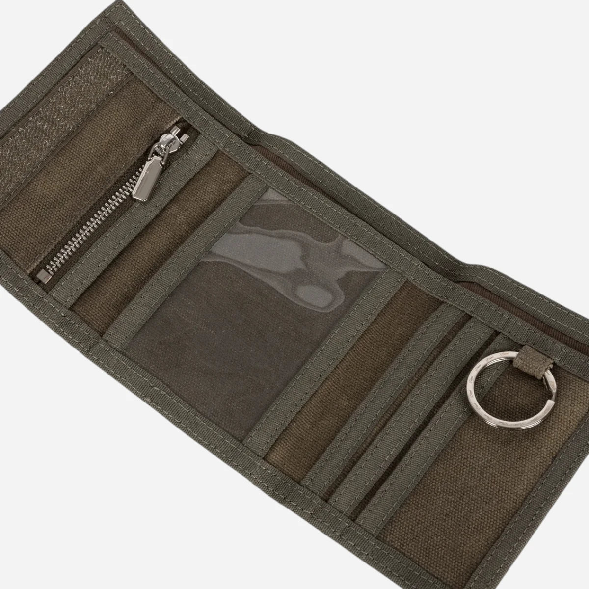 Dime - Waxed Velcro Wallet - Olive