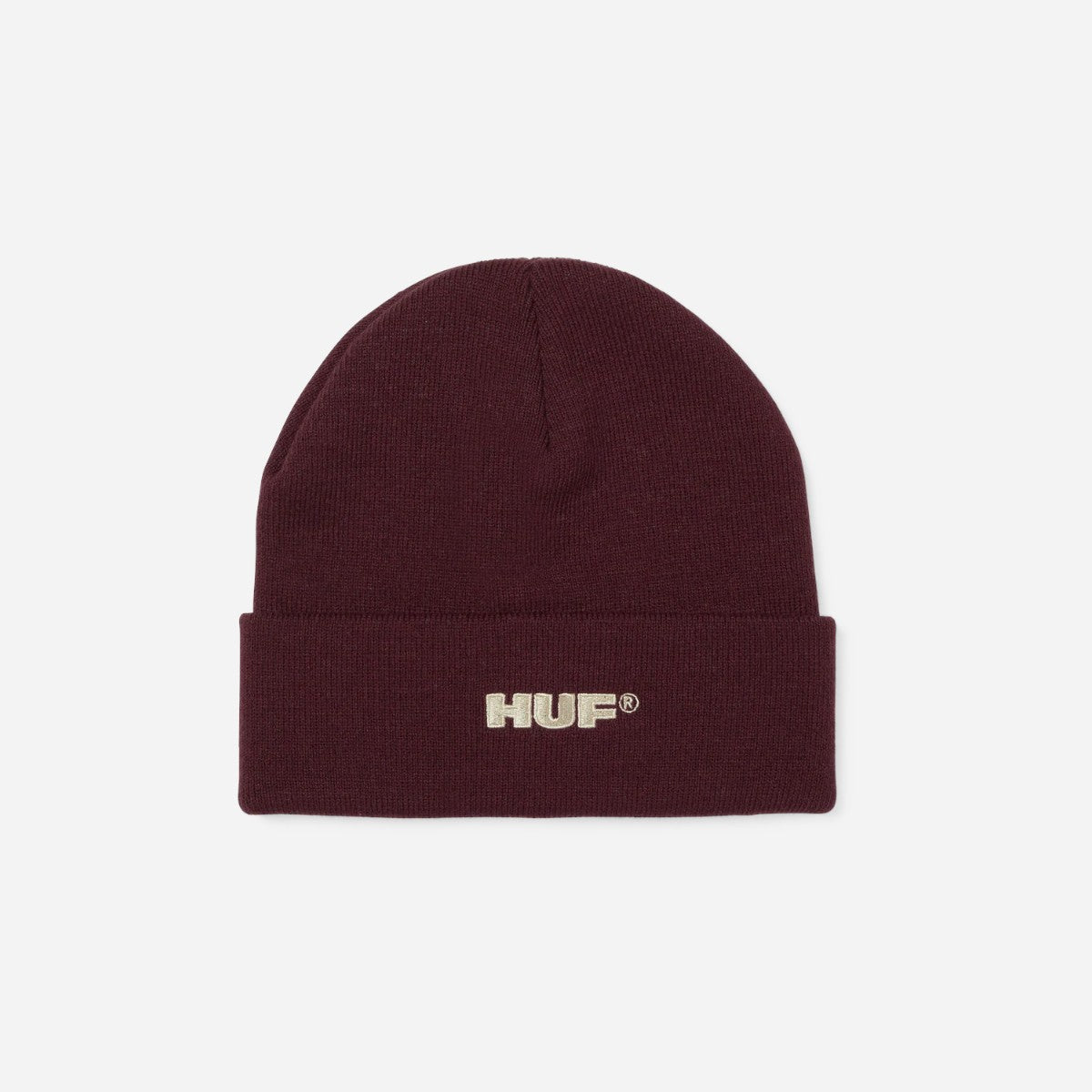 HUF - All Caps Cuff Beanie - Burgundy