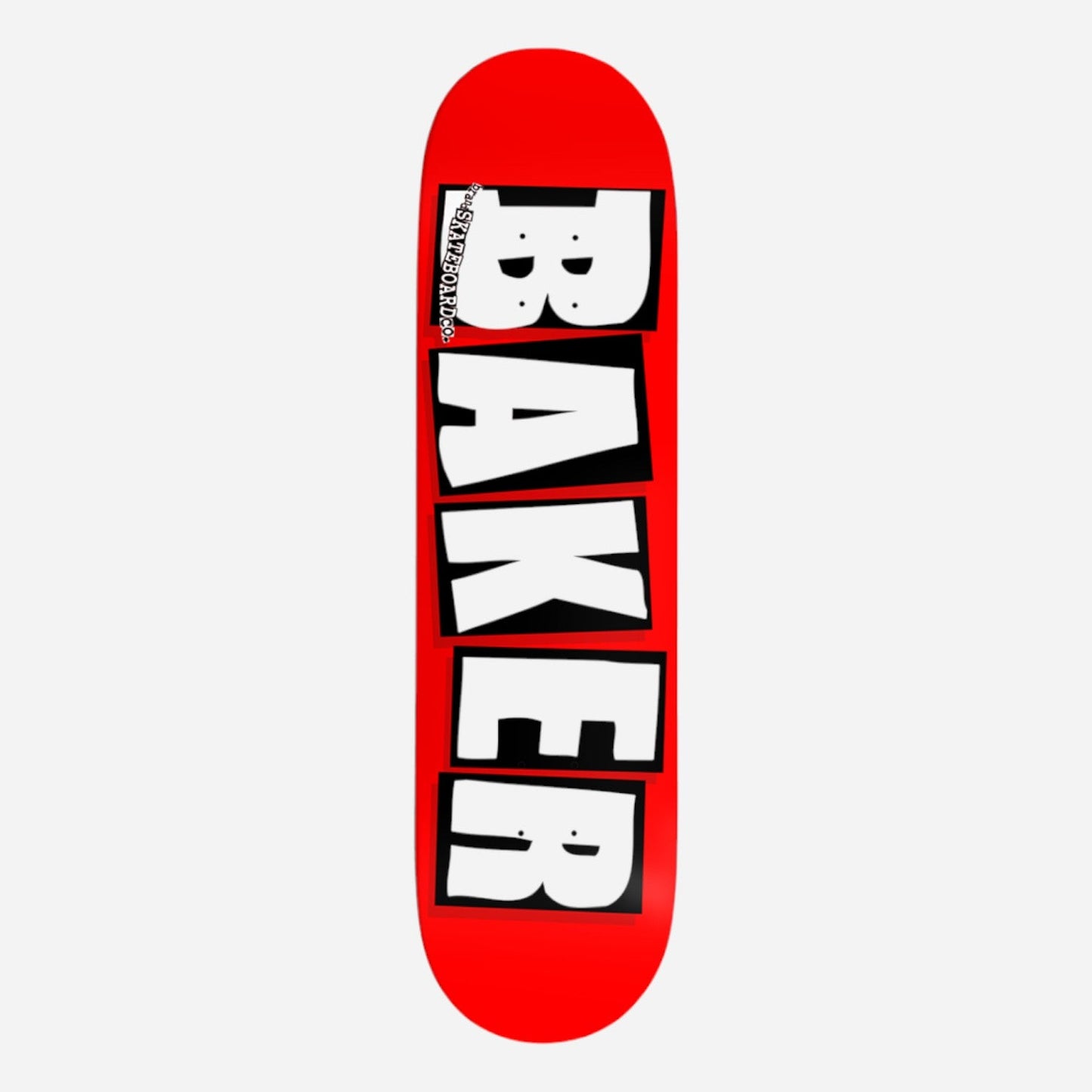 Baker - Brand Logo White Red Deck - 8.5"