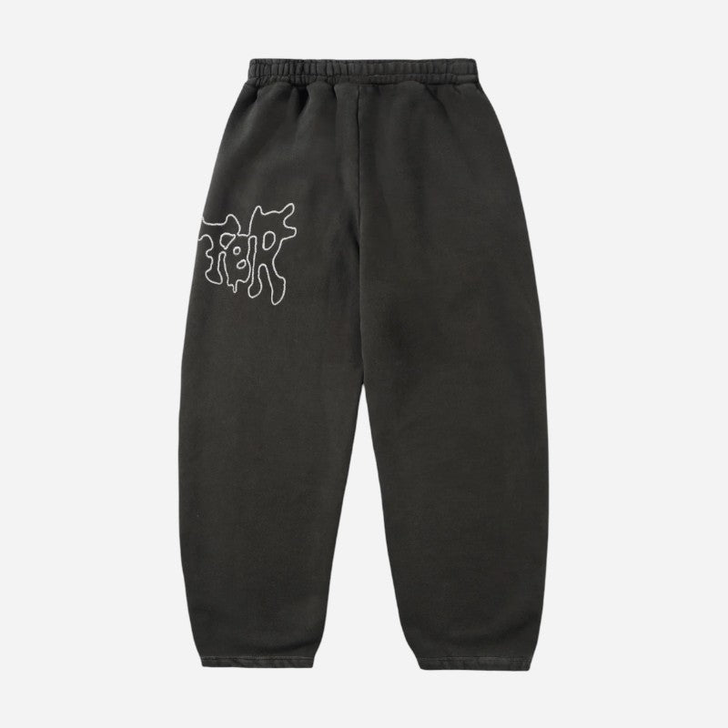 Butter Goods - Blotch Fleece Pants - Washed Black