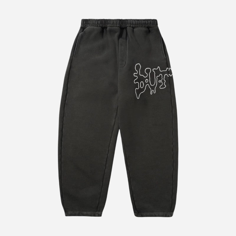 Butter Goods - Blotch Fleece Pants - Washed Black
