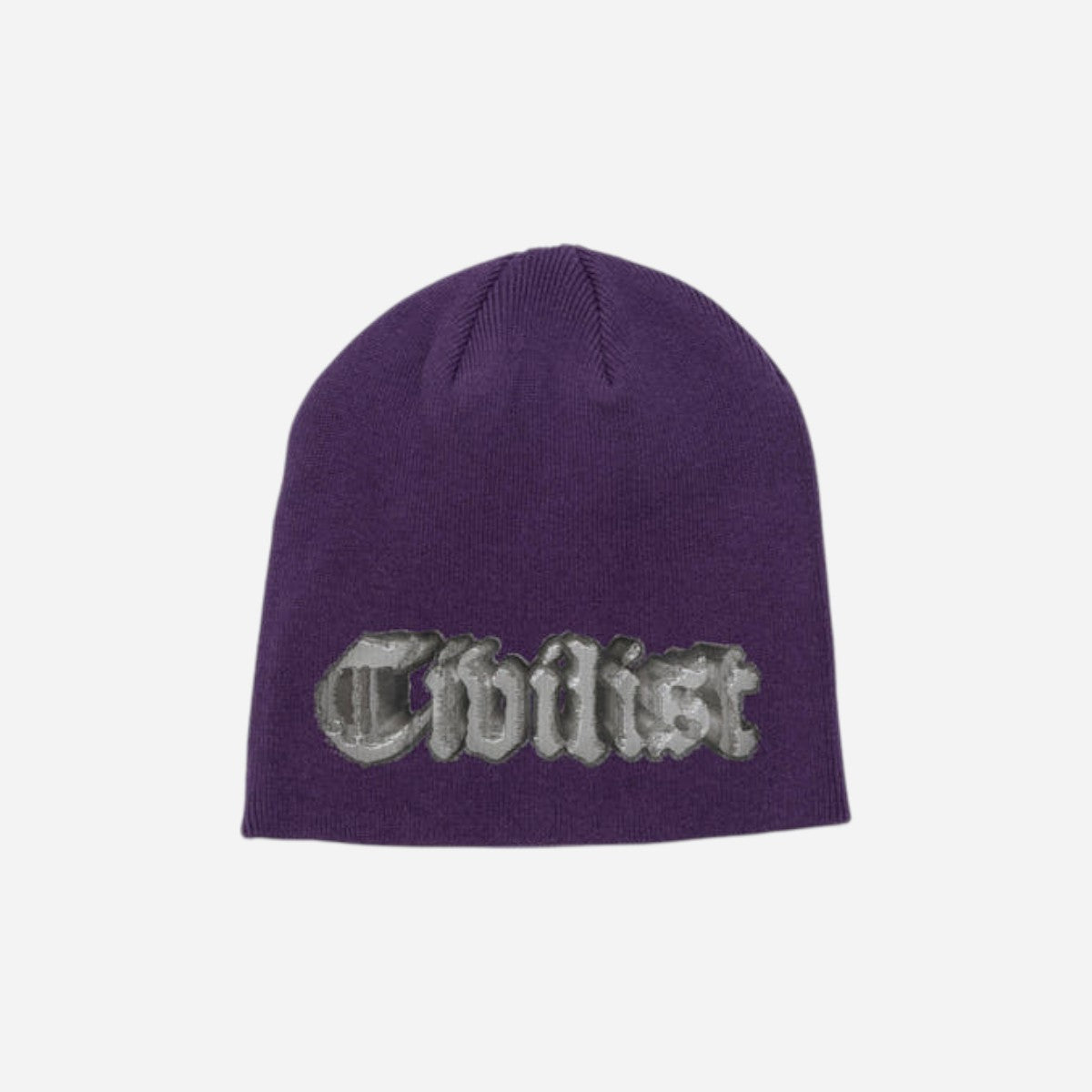 Civilist - Printed Skull Beanie - Purple