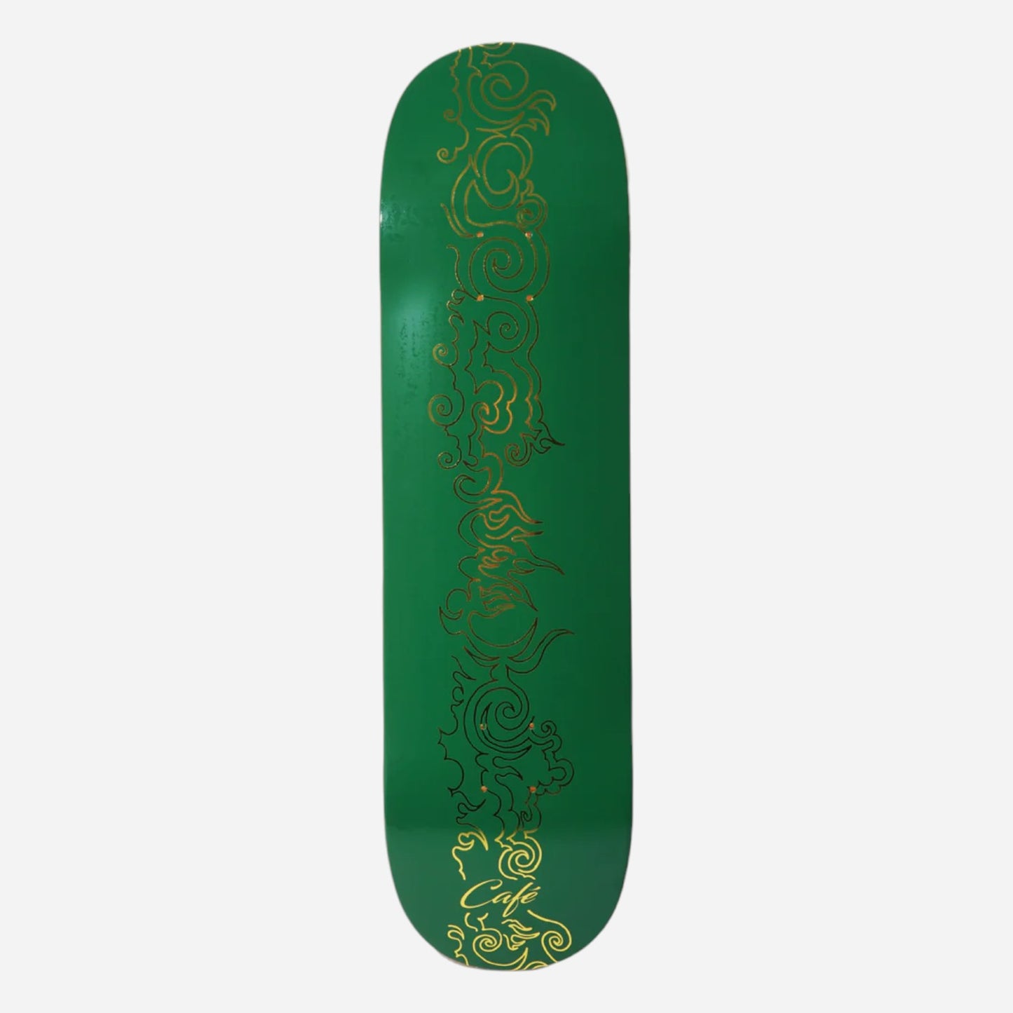 Skateboard Café - Clouds Forest Green/Gold Foil Deck - 8.375"