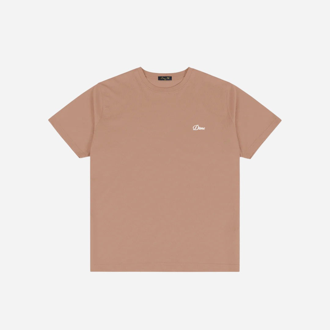 Dime - Cursive Small Logo Tee - Sepia