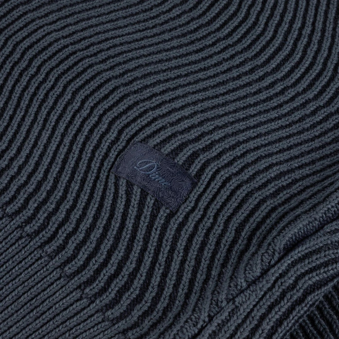 Dime - Wave Knit Sweater - Navy