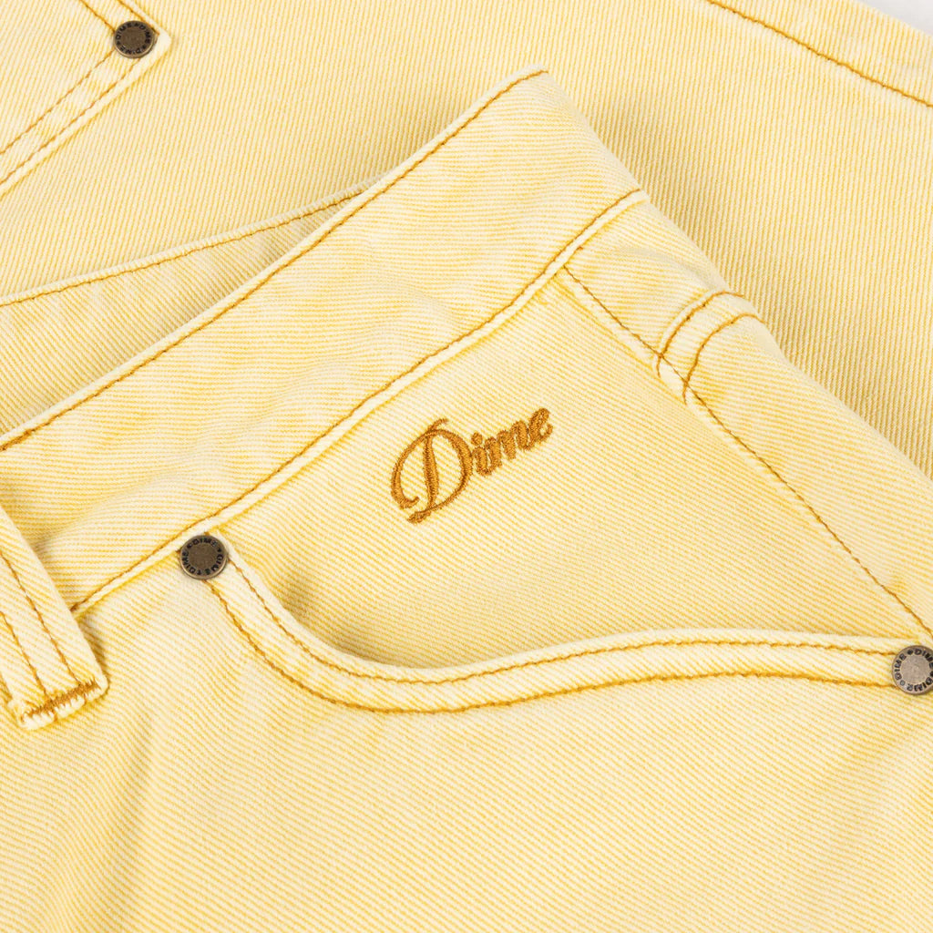 Dime - Carpenter Denim Shorts - Lemon