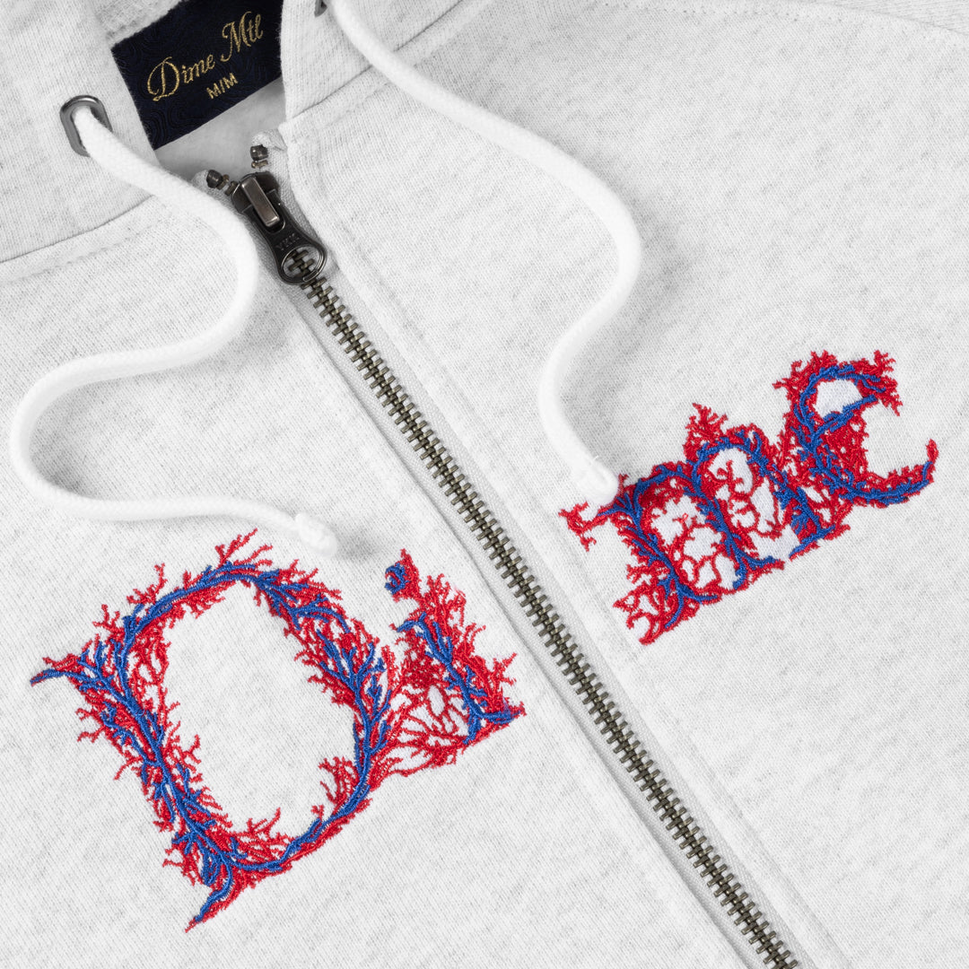 Dime - Classic Veins Zip Hoodie - Ash