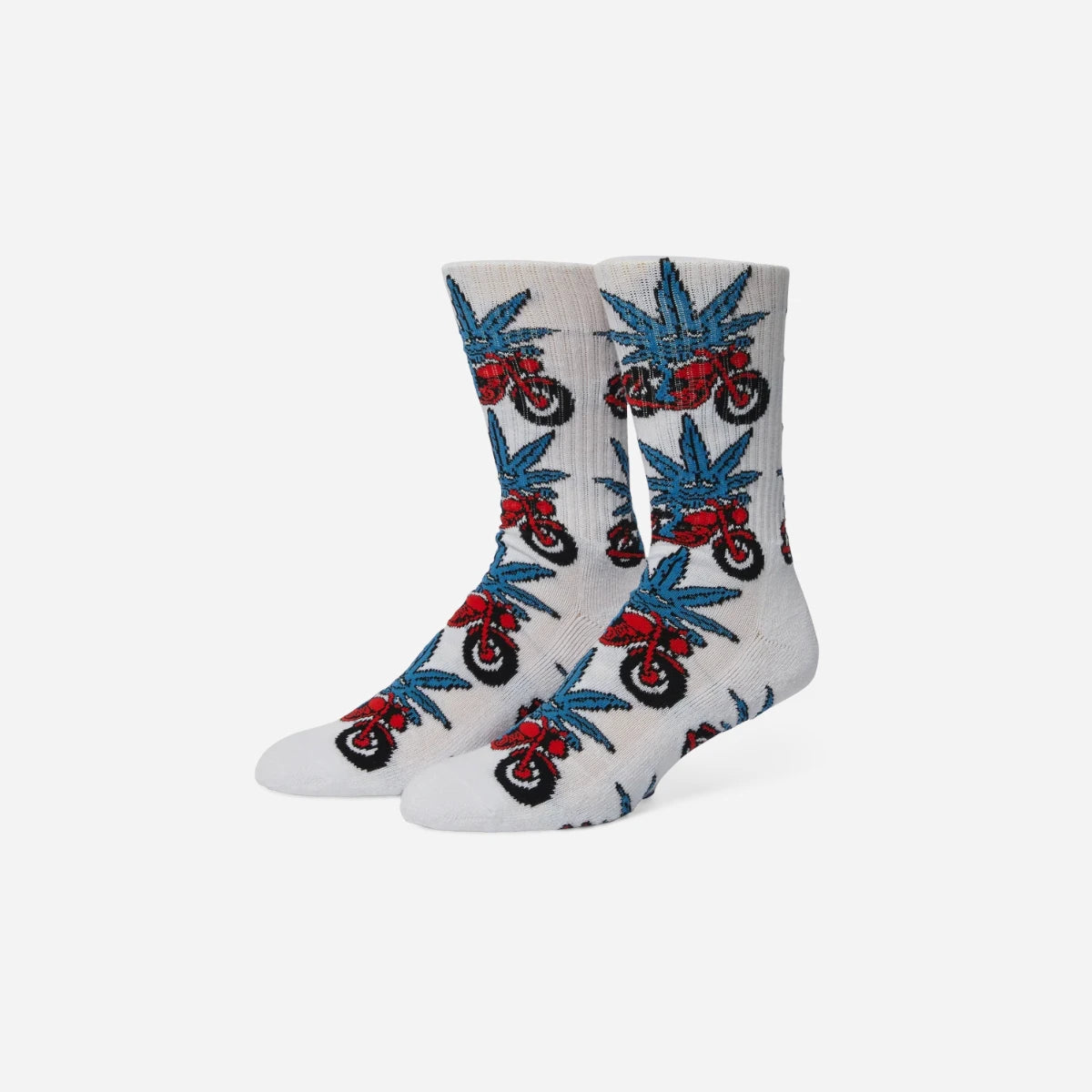 HUF - Green Buddy Nitro Socks - White
