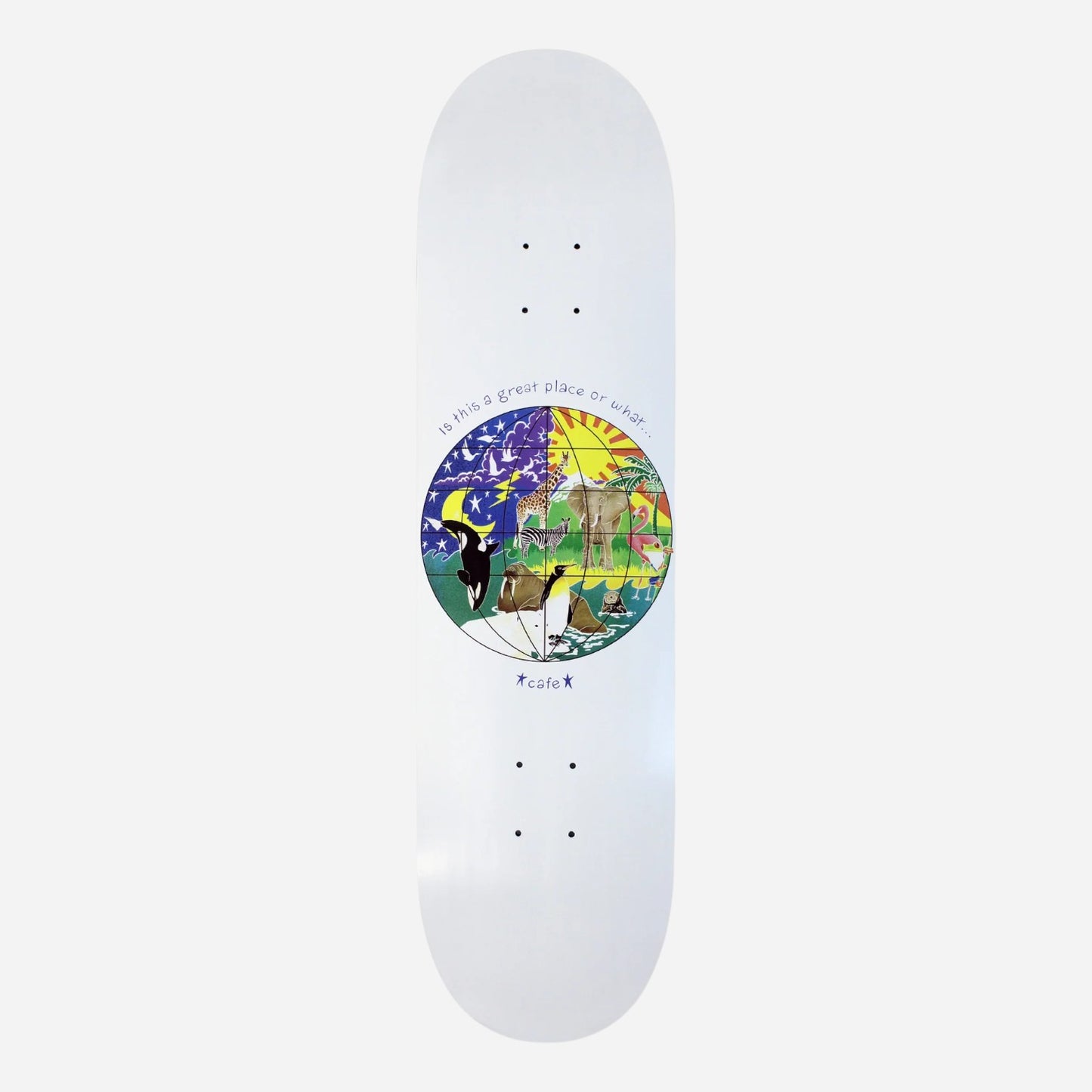 Skateboard Café - Great Place White Deck - 8.0"