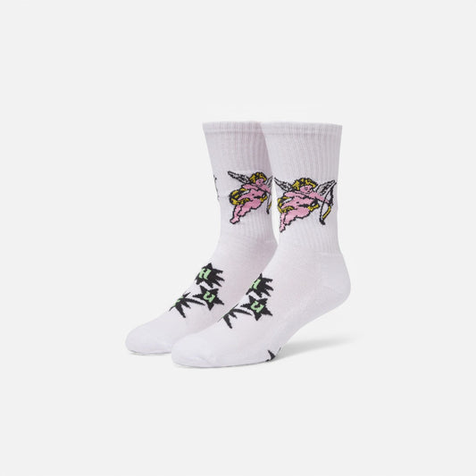 HUF - Cupid Crew Socks - White