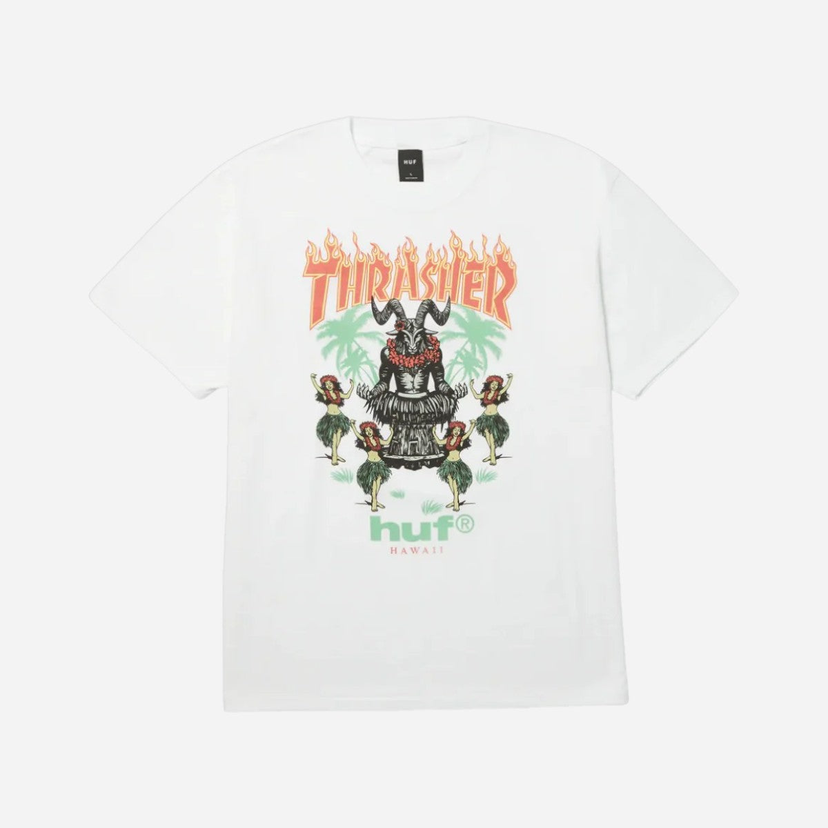 HUF x Thrasher - Goat Luau Tee - White