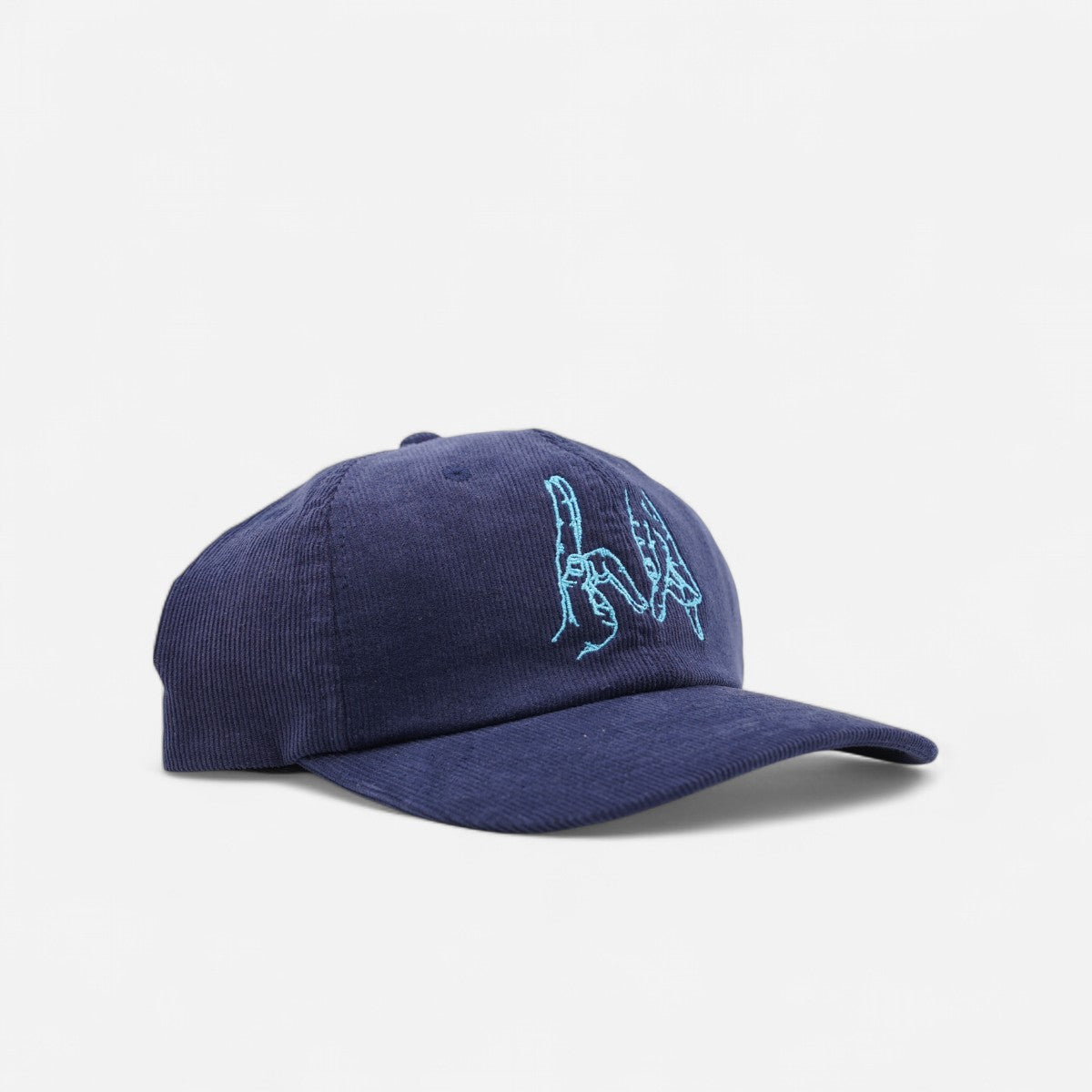 High Rollers - Gang Sign Cord Cap - Navy/Light Blue