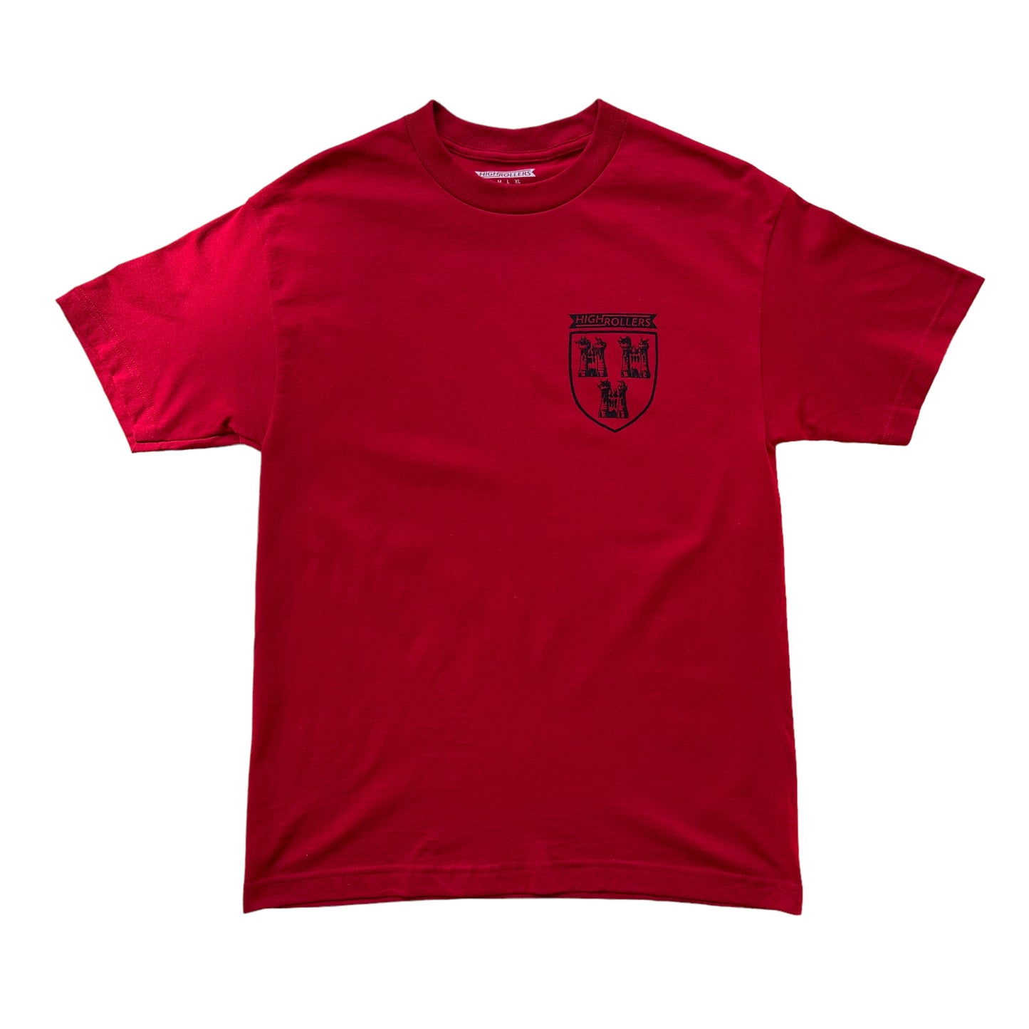 High Rollers - Coat of Arms Tee - Cardinal/Black