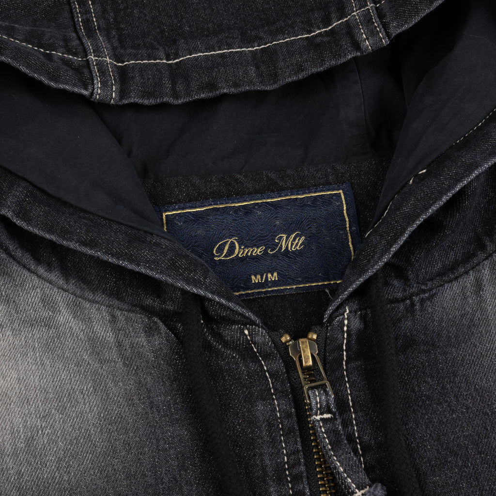 Dime - Hooded Utility Jacket - Sandblasted Black