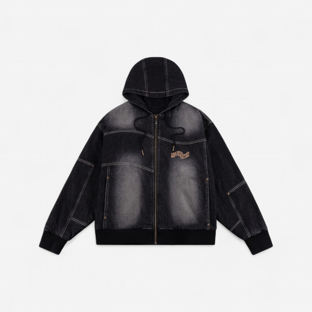Dime - Hooded Utility Jacket - Sandblasted Black