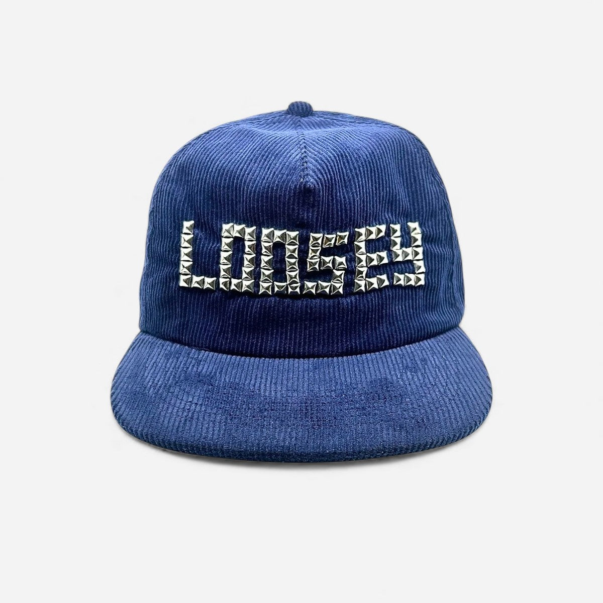 Loosey - Studded Corduroy Cap - Navy