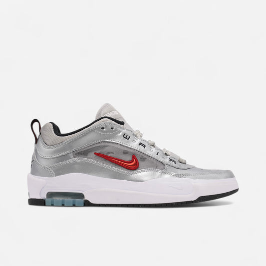Nike SB - Air Max Ishod Shoes - Metallic Silver/Varsity Red