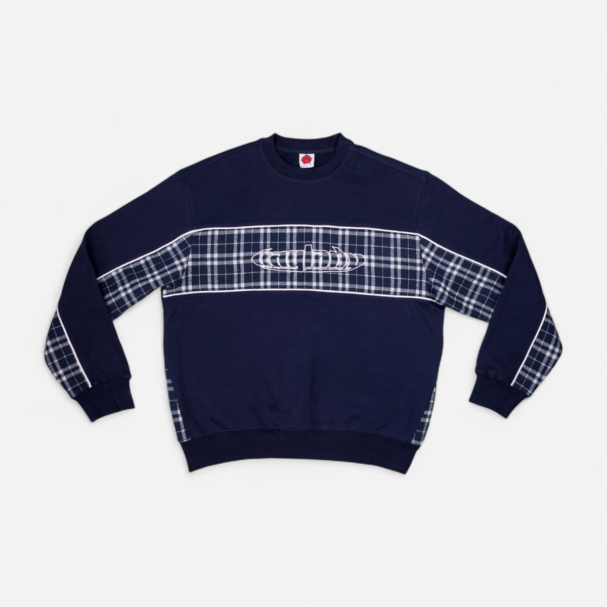 Baglady - Warp Tech Sweatshirt - Navy/Plaid