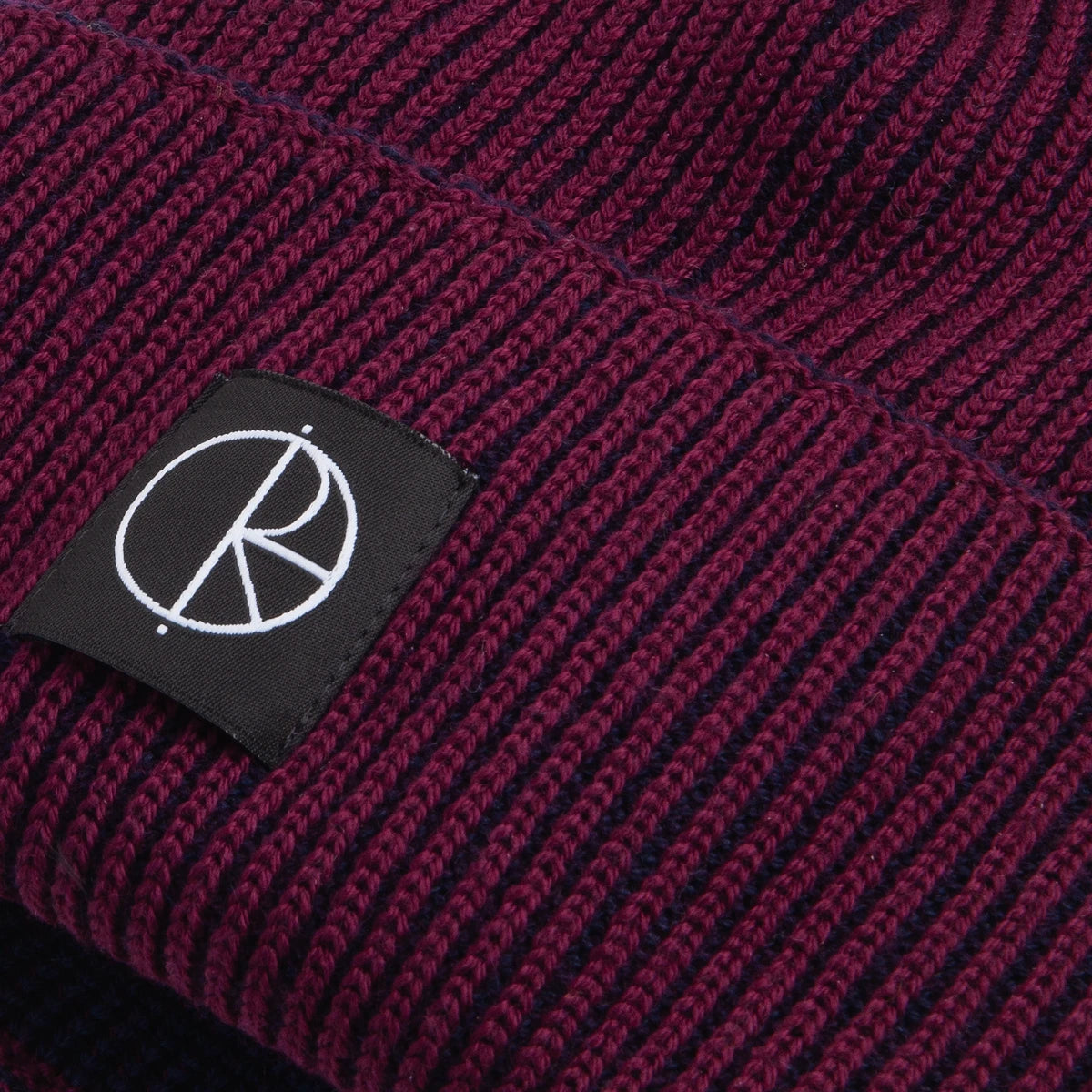 Polar - Lines Merino Beanie - Wine/Navy