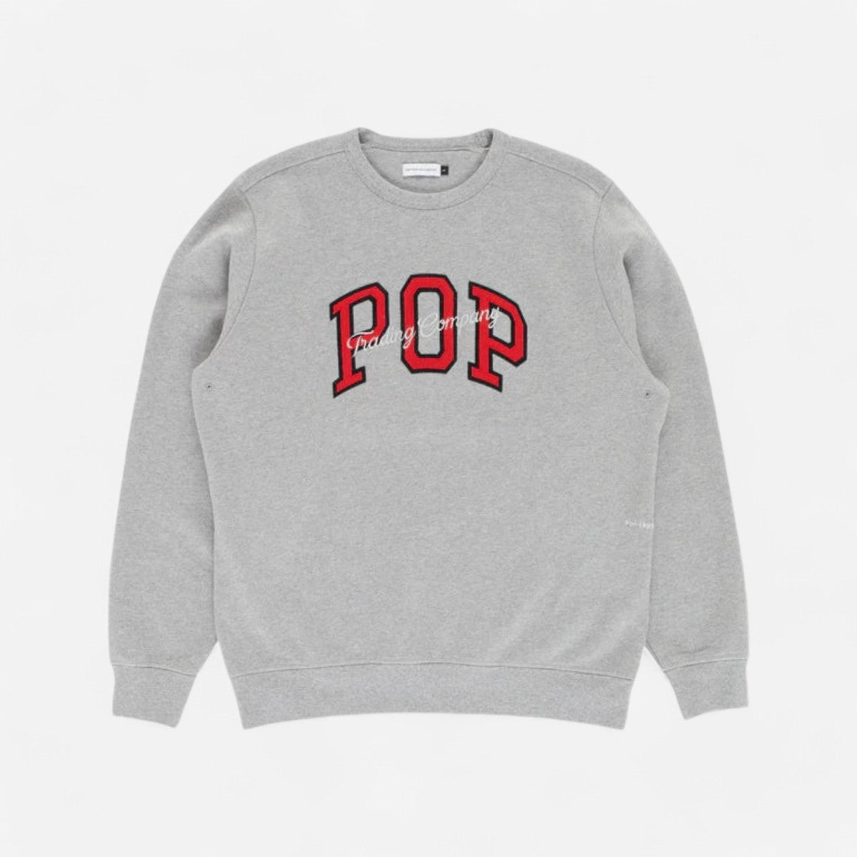Pop Trading Company - Arch Crewneck - Light Heather Grey