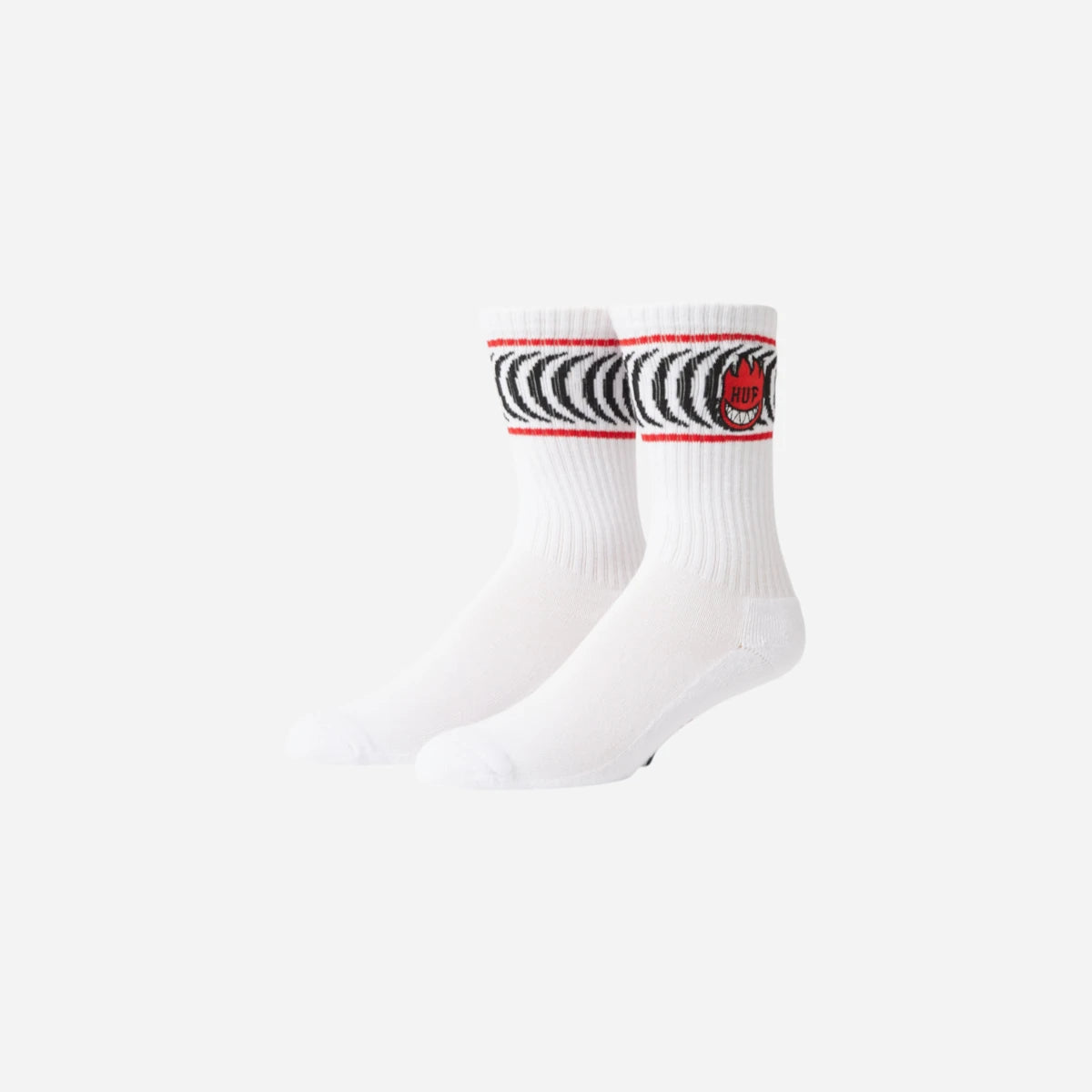 HUF x Spitfire - Spiral Socks - White