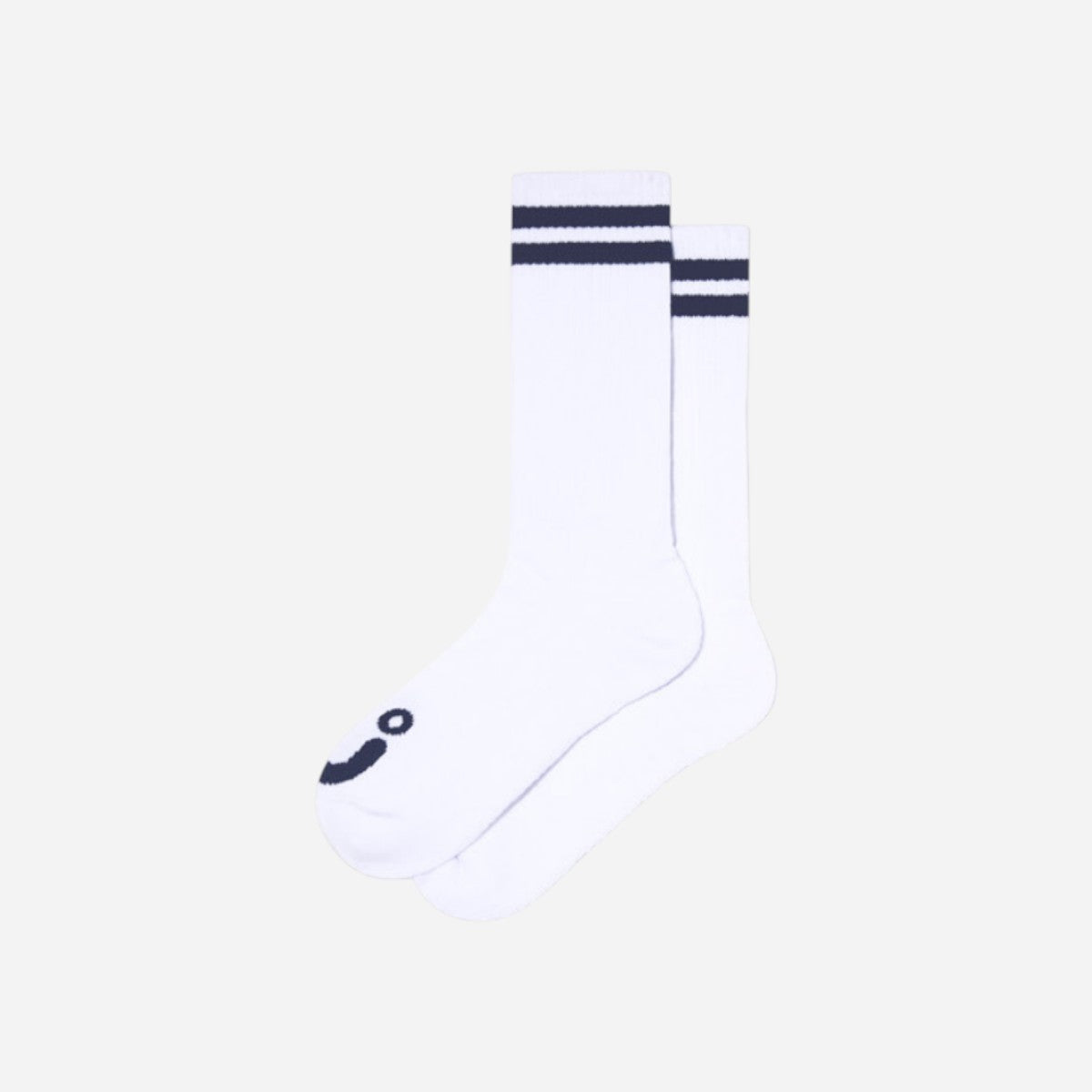 Polar - Happy Sad Long Socks - White/Navy