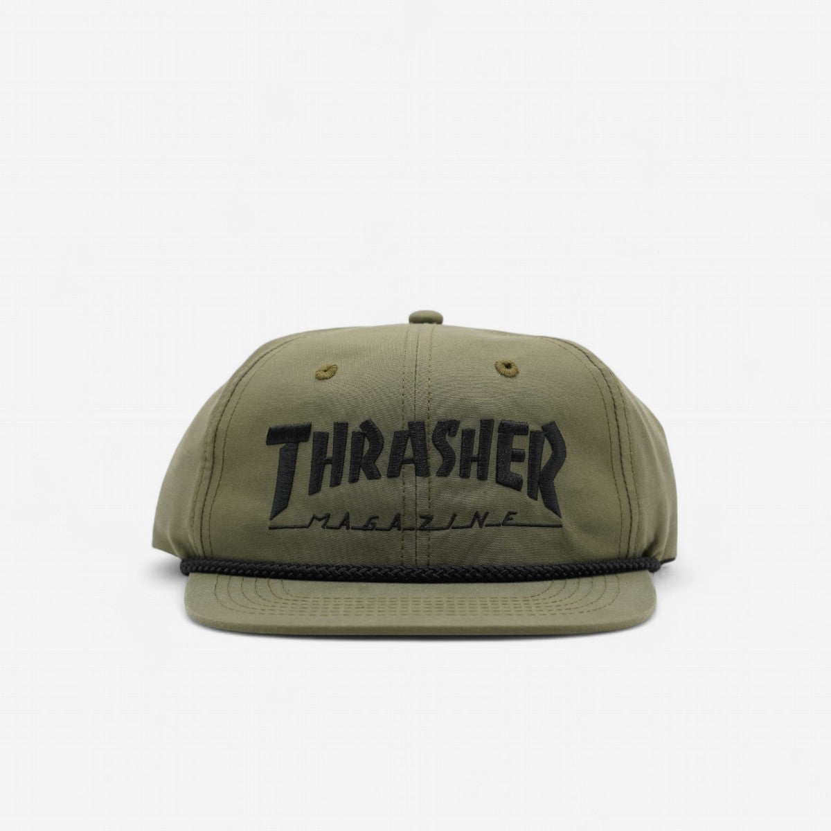 Thrasher - Rope Snapback Cap - Olive/Black