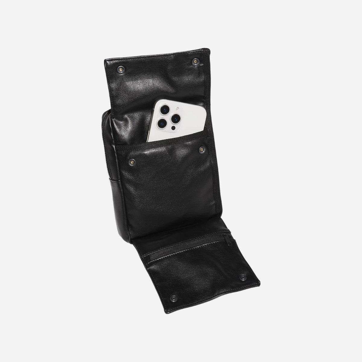 ADIDAS - Faux Leather Skate Camera Bag - Black