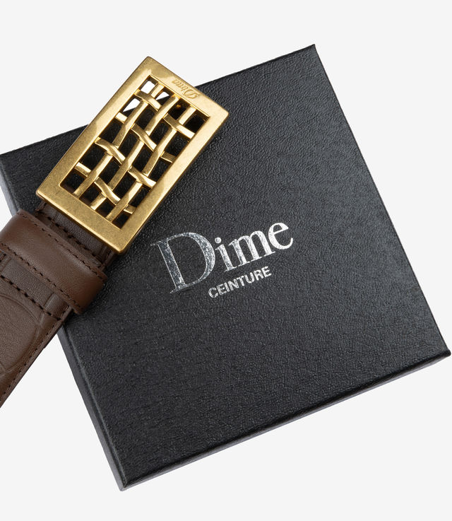 Dime - Heavyweight Leather Belt - Brown