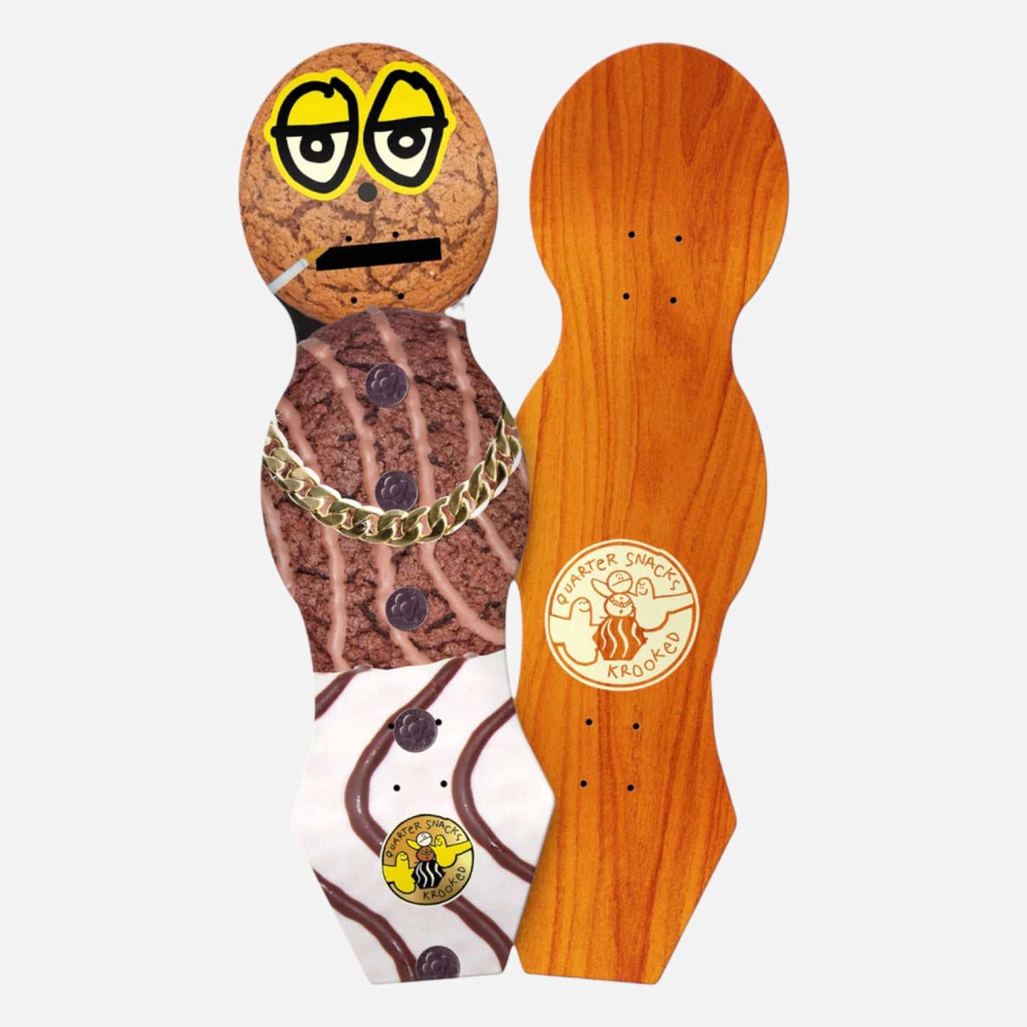 Krooked x Quartersnacks - Snackman Cruiser Deck - 9.0"