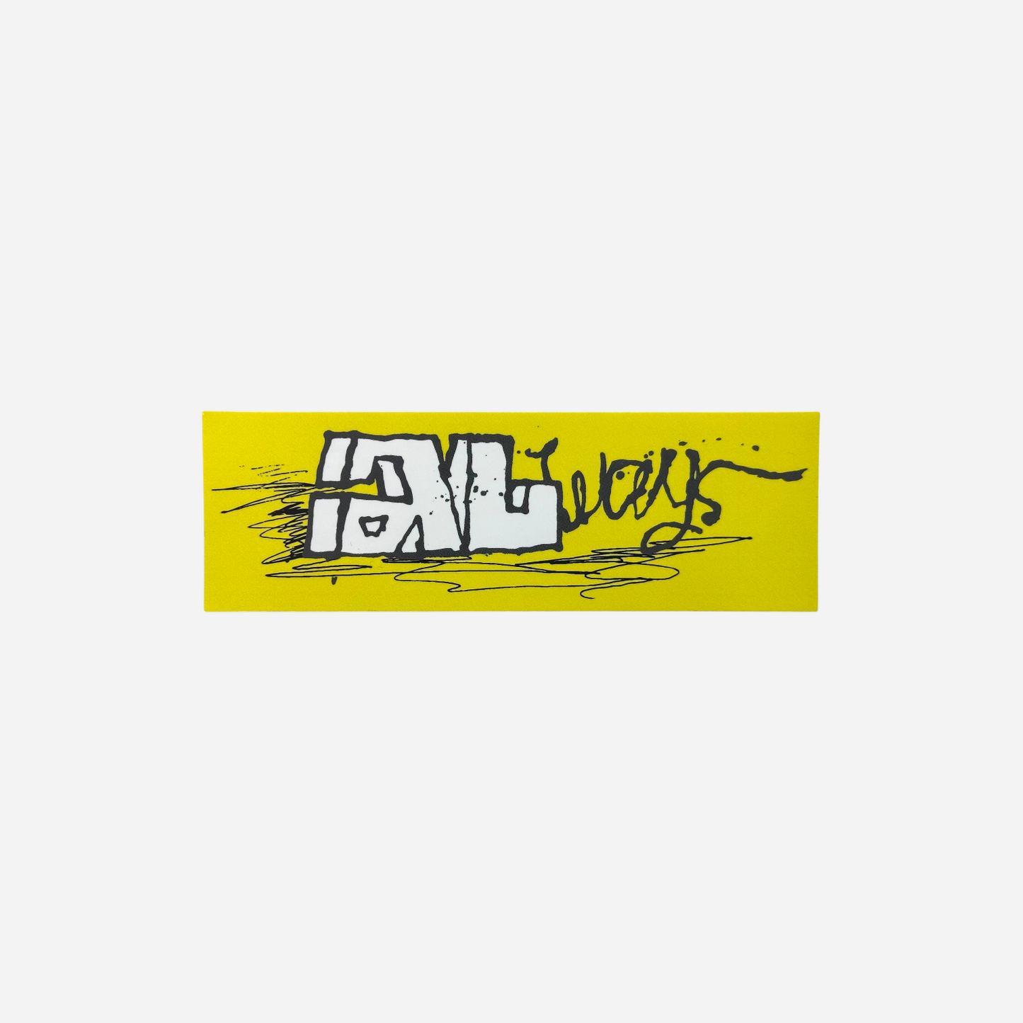 Always - AL Sketch Logo Sticker - Yellow