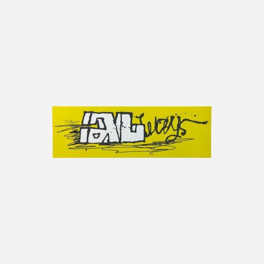 Always - AL Sketch Logo Sticker - Yellow