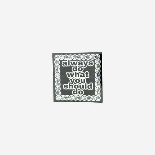 Always - @ ADWYSD Square Logo Sticker - Black/Metallic