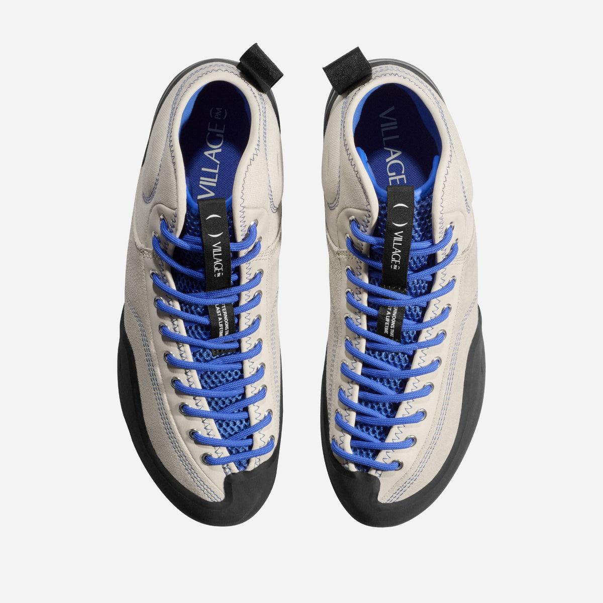 Village PM - 1PM Mid Shoes - Cream/Blue/Natural Black
