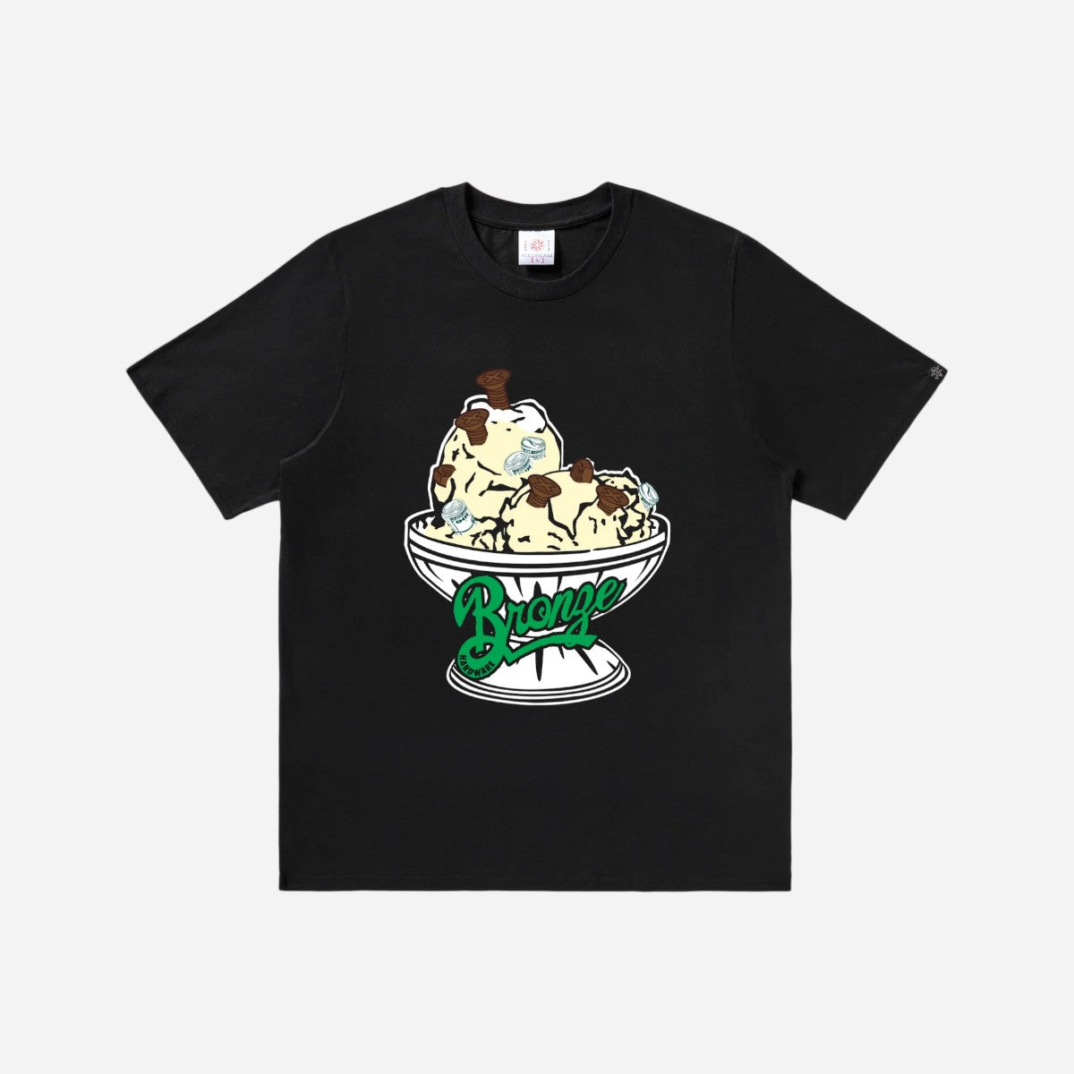 Bronze 56K x ICECREAM - 56,000 Flavors  Tee - Black