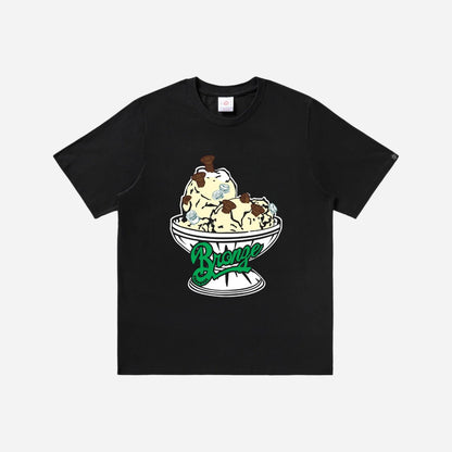 Bronze 56K x ICECREAM - 56,000 Flavors  Tee - Black
