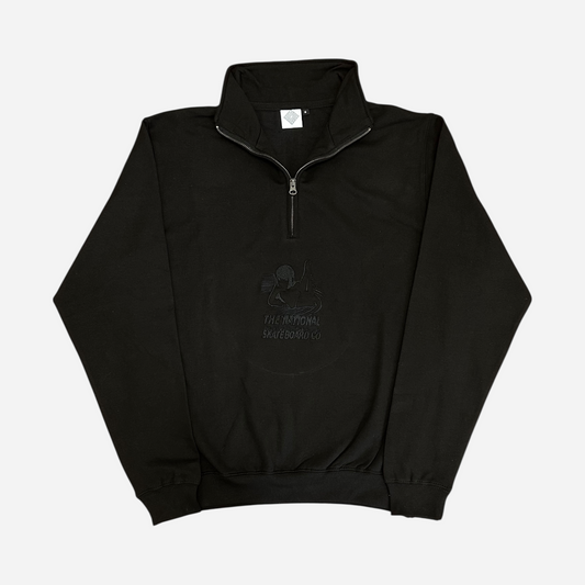 The National Skateboard Co - Ethereal Quarter Zip - Black