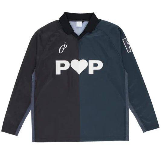 Pop Trading Company - Sportif Longsleeve Shirt - Black/Anthracite