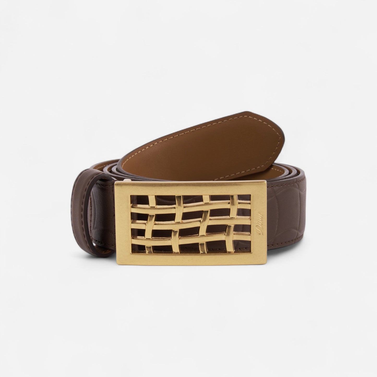 Dime - Heavyweight Leather Belt - Brown