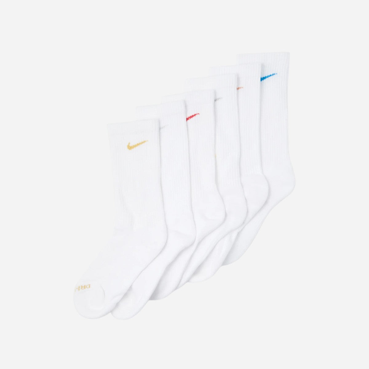 Nike - Everyday Cushioned 6 Pack Socks - White/Multi