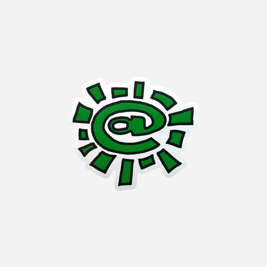 Always - @ Sun Logo Sticker - Green/White