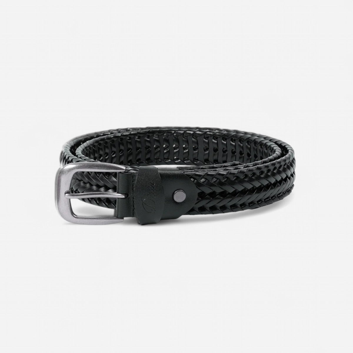 Dime - Braided Leather Belt - Black
