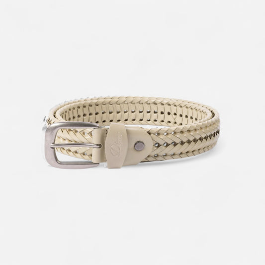 Dime - Braided Leather Belt - Tan