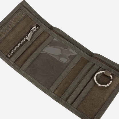 Dime - Waxed Velcro Wallet - Olive