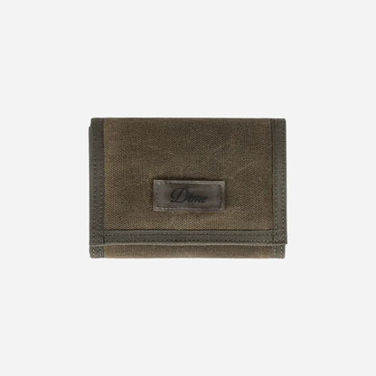 Dime - Waxed Velcro Wallet - Olive
