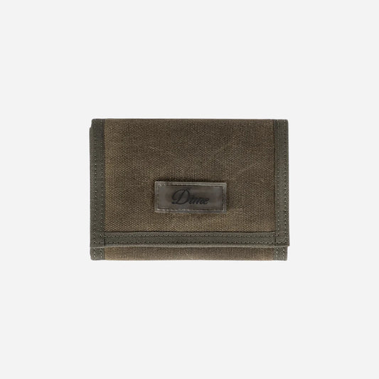 Dime - Waxed Velcro Wallet - Olive