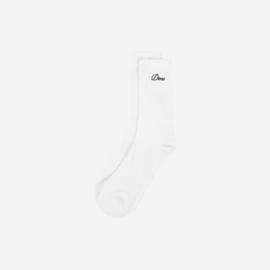 Dime - Two Pack Crew Socks - White