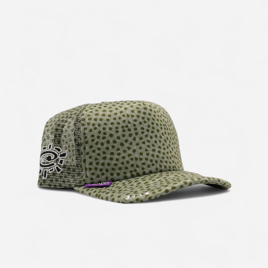 Always - Coral Pattern Trucker Cap -  Green